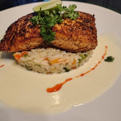 Salmon rissoto