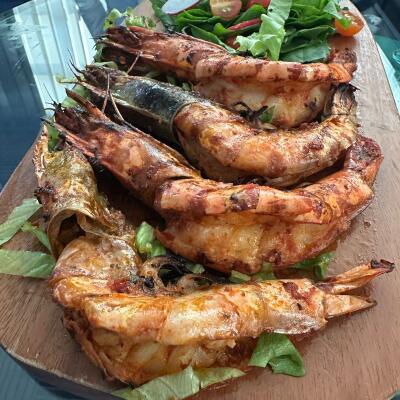 Grill jumbo shrimp