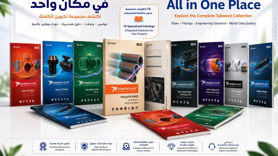 كتالوجات منتجات تكوين بلاست: الأنابيب والوصلات والحلول الهندسية في مكان واحد