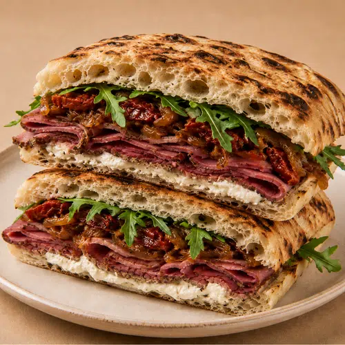 Homemade Pastrami Sandwich