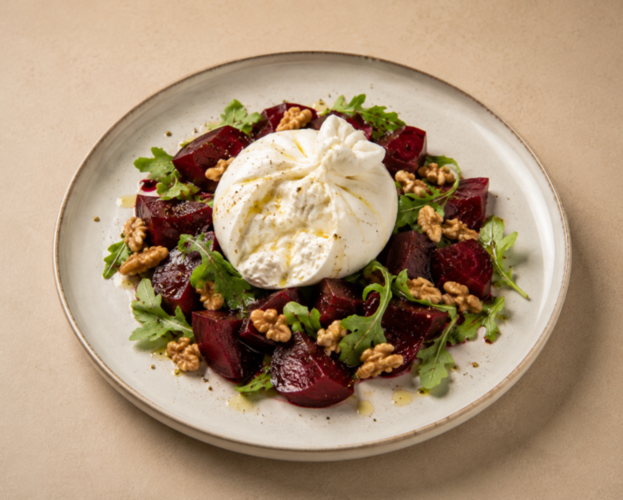 Insalata Burrata con Barbabietola e Noci