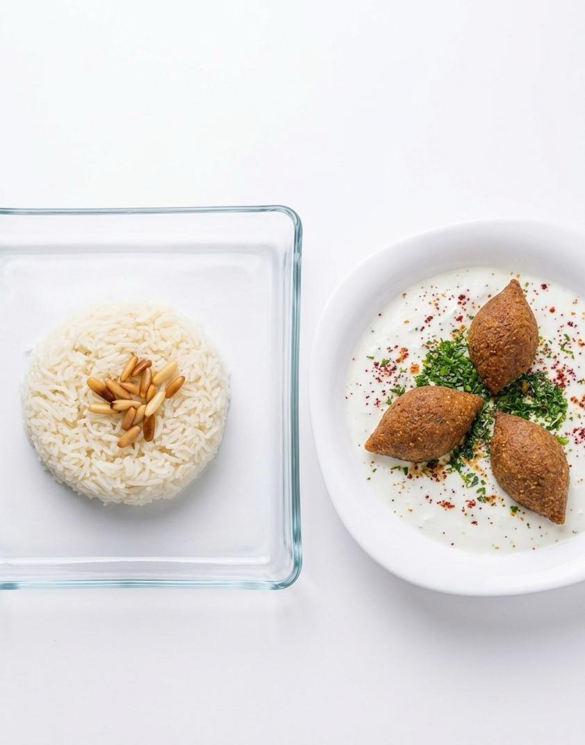 كبه باللبن مع الارز 